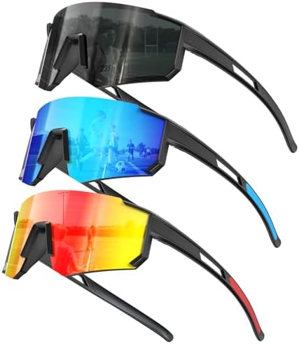 Kids Sport Polarized Sunglasses for Running & Baseball, Age 6-14, Style A02