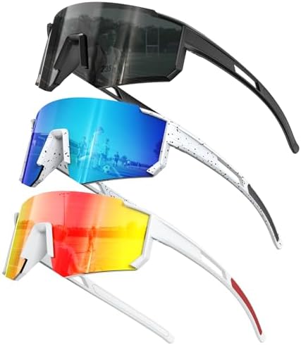 Kids Sport Polarized Sunglasses for Running & Baseball, Age 6-14, Youth