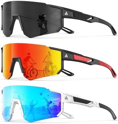 Kids Sport Sunglasses for Running & Baseball, Age 6-14, Style A02
