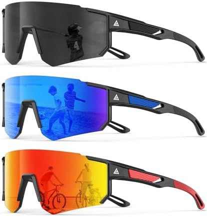 Kids Sport Sunglasses for Running & Baseball, Age 6-14
