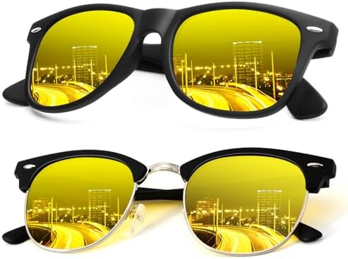 Night Driving Glasses, Black Yellow