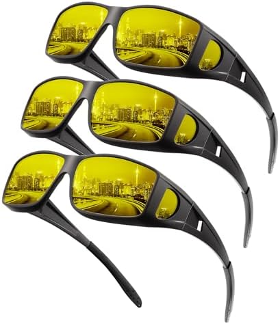 Night Driving Glasses, Matte Black / Yellow