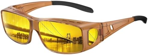 Night Driving Glasses, Transparent Brown / Night Vision