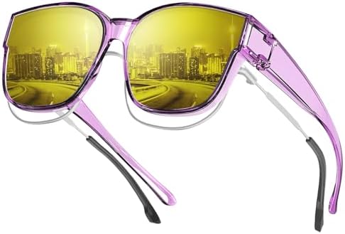 Night Driving Glasses, Transparent Purple / Night Vision