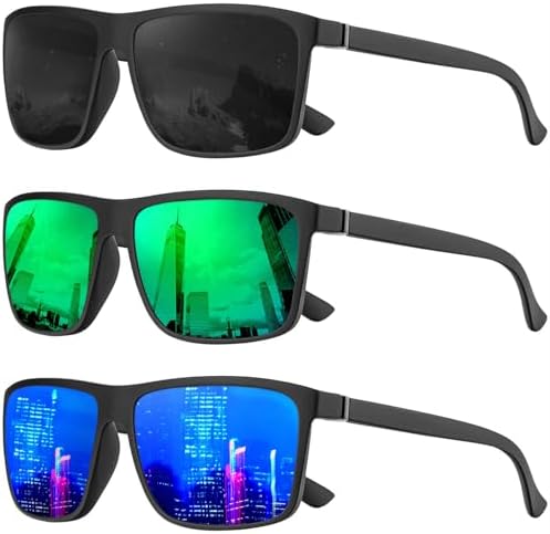 Polarized Sunglasses for Driving & Fishing, 3-Pack, Mens Golf