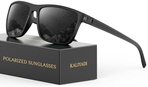 Polarized Sunglasses for Driving & Fishing, Black Classic