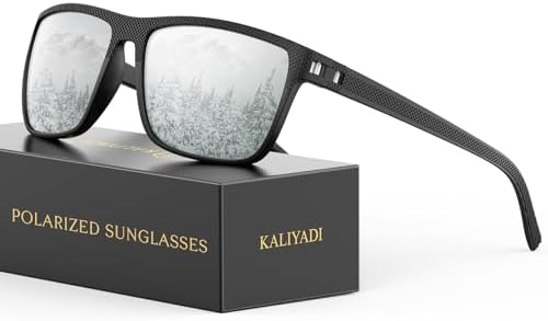 Polarized Sunglasses for Driving & Fishing, Silver