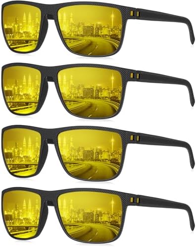 Polarized Sunglasses for Driving & Fishing, Yellow / Black