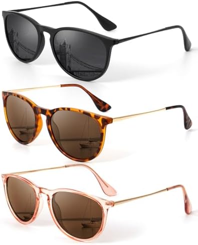 Retro Polarized Sunglasses, Black / Grey / Leopard / Brown