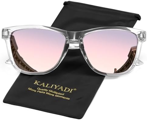 Retro Polarized Sunglasses for Driving, Pink