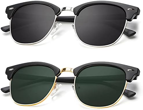 Semi-Rimless Polarized Sunglasses, Style A10