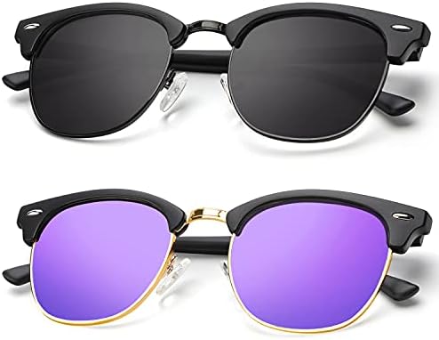 Semi-Rimless Polarized Sunglasses, Style A15