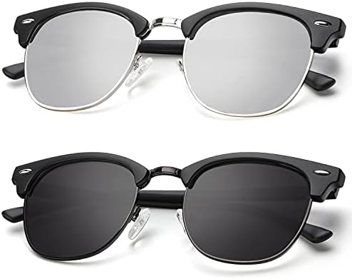 Semi-Rimless Polarized Sunglasses, Style A17