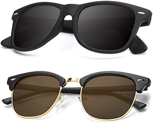 Semi-Rimless Polarized Sunglasses, Style B06