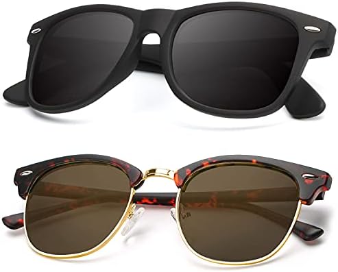 Semi-Rimless Polarized Sunglasses, Style B12
