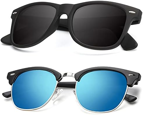 Semi-Rimless Polarized Sunglasses, Style B15