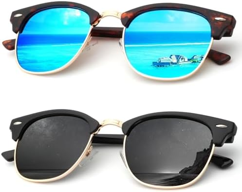 Semi-Rimless Sunglasses, Womens
