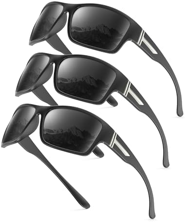 Sport Polarized Sunglasses for Fishing & Golf, Black