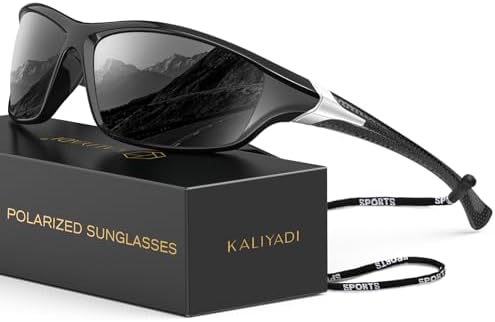 Sport Polarized Sunglasses for Fishing & Running, Black