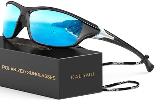 Sport Polarized Sunglasses for Fishing & Running, Ice Blue