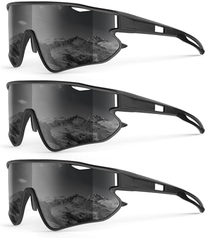 Sport Polarized Sunglasses for Running & Cycling, Black