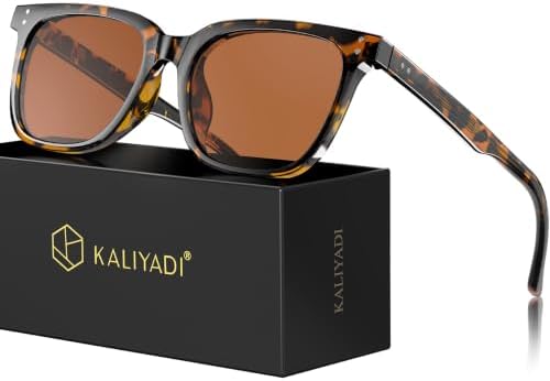 Square Polarized Sunglasses, Leopard Frame Brown