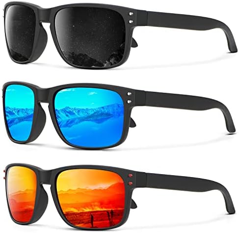 Vintage Polarized Sunglasses for Driving & Fishing, 3-Pack